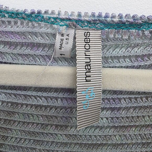 Maurices Womens Metallic Ribbed Top w/Ruched Side Hem Multicolor‎ 1X Boho Fairy - Picture 9 of 14